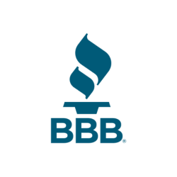 4 BBB logo with a flame above the letters BBB
