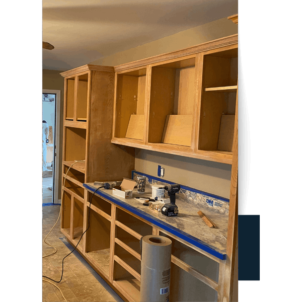 Interior Price Estimates Under construction kitchen.