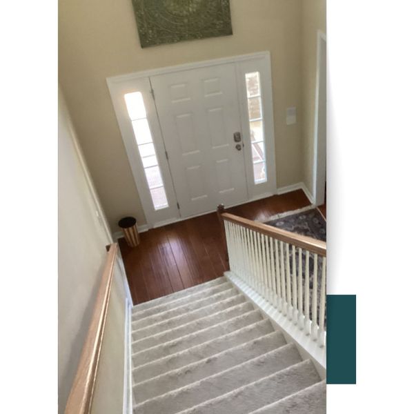 Entryway Stairs And Front Door Residential painting.