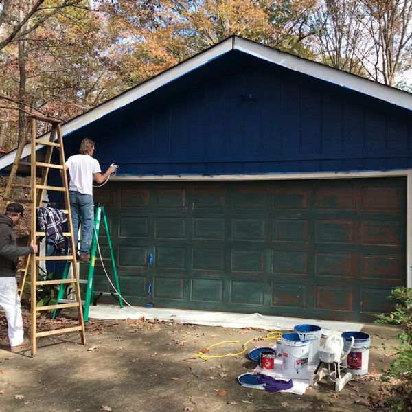 Garage Door Painting Crew Exterior Home Improvement Shielding Your Investment