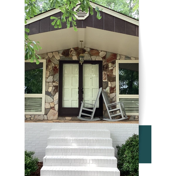 Stone And Brick Ranch House Entrance With Rocking Chairs Timely and Efficient Service