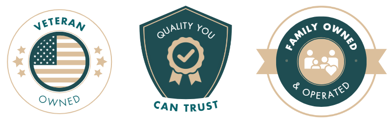 Veteran Family Owned Quality Badges Veteran, family-owned painting company in Greer, SC, with quality you can trust.